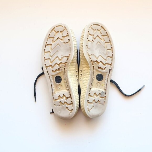 SPALWART Black & White Linen Lace-up Keds / Sneakers / Sports Shoes Size - Picture 6 of 15